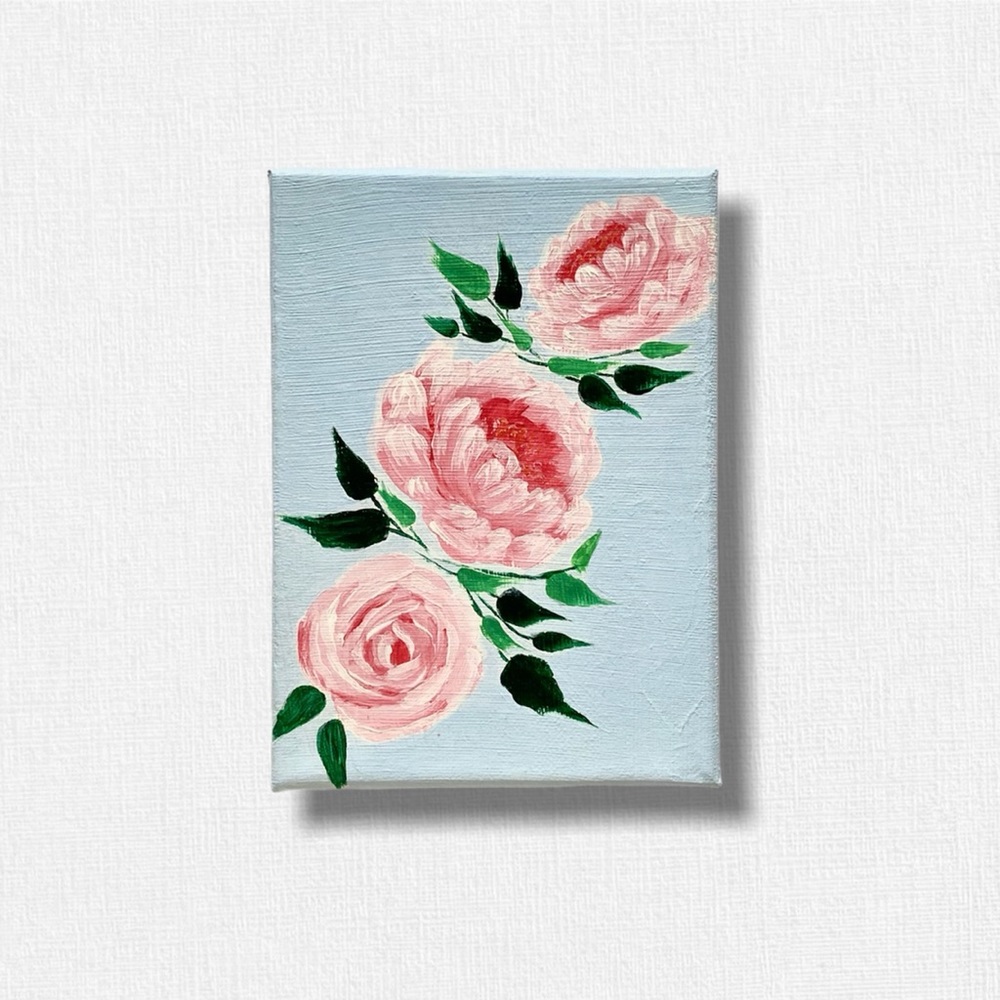 Original floral painting on canvas